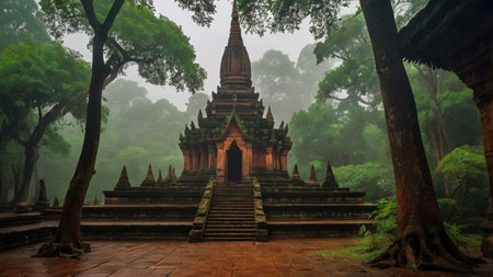 Ancient pagoda in Bagan Archaeological Zone, Myanmar (Burma)