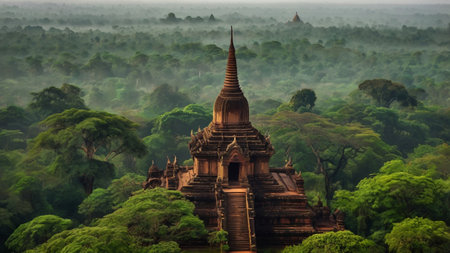 Ancient pagodas in Bagan, Myanmar (Burma)