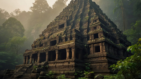 Angkor Wat, Siem Reap, Cambodia. Ancient Khmer architectureの写真素材