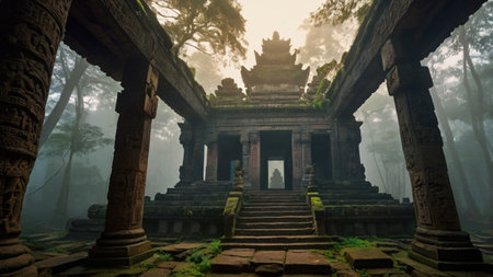 Pura Besakih temple, Bali island, Indonesia.の写真素材