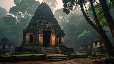 Angkor Wat temple in the morning, Siem Reap, Cambodiaの写真素材