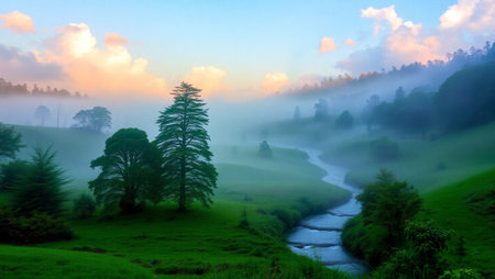 Beautiful landscape in the morning at Doi Inthanon National Park, Chiang Mai, Thailand