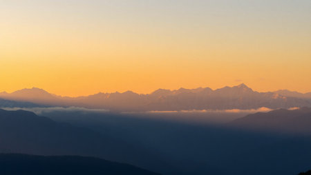 Sunrise in the Himalayas, Pokhara, Nepal