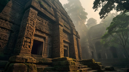 Temple of Angkor Wat at sunrise, Siem Reap, Cambodia