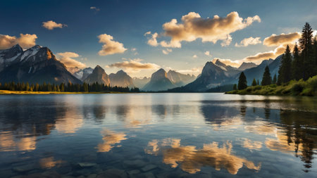 Panoramic view of Grand Teton National Park, Wyoming, USA