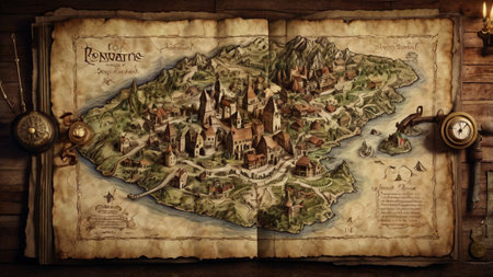 Old map of the city of Riga, Latvia. Travel concept.