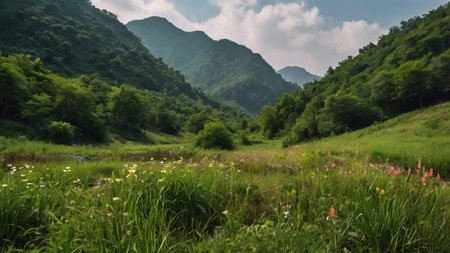Beautiful summer landscape in the Carpathian Mountains, Ukraine.