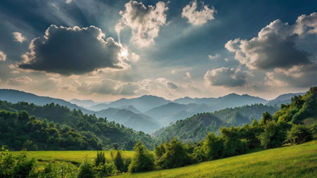 Beautiful summer landscape in the Carpathian Mountains, Ukraine.