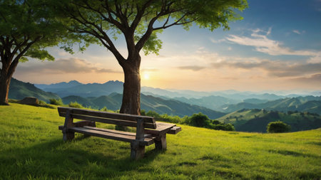 Panoramic view of the mountainsの写真素材