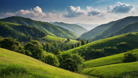 Beautiful summer landscape in the mountains. Ukraine, Carpathiansの写真素材