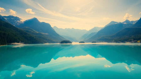 Lake Louise in Banff National Park, Alberta, Canada. Beautiful summer landscapeの写真素材