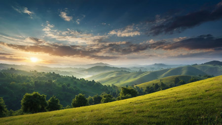 Sunset in the hills