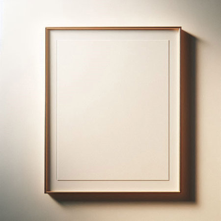 blank picture frame on the wall - can use to display or montage on product