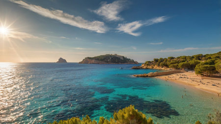 panoramic view of Cala Fornells beach