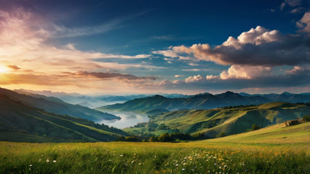 Beautiful summer landscape in the mountains. Ukraine, Carpathians