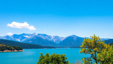 Lake Wakatipu, Queenstown, South Island, New Zealandの写真素材