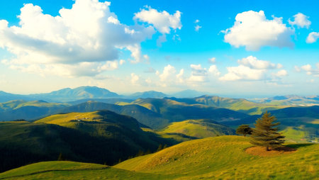 Beautiful mountain landscape in the Carpathian Mountains, Ukraine.