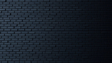 Black brick wall texture background. Black brick wall background. Black brick wall texture.の写真素材