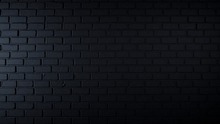 Black brick wall texture background. Wallpaper. 3d render illustrationの写真素材