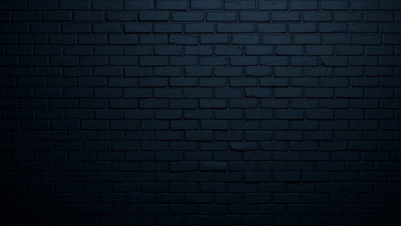 Dark blue brick wall texture background. Black brick wall texture background.の写真素材