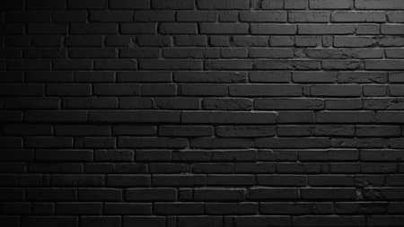 Black brick wall texture background. Black brick wall texture background. Black brick wall backgroundの写真素材