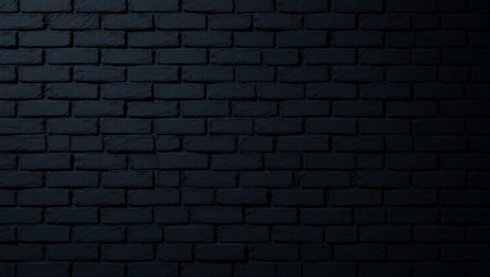 Black brick wall texture background. Black brick wall texture. Black brick wall backgroundの写真素材