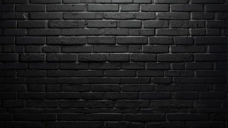 Black brick wall texture background. Black and white brick wall texture backgroundの写真素材