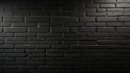 Black brick wall texture background. Black brick wall texture background. Black brick wall backgroundの写真素材
