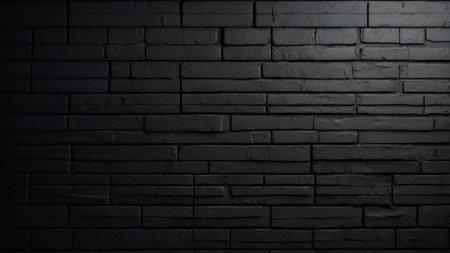 Black brick wall texture background. Black brick wall texture background. Black brick wall texture backgroundの写真素材