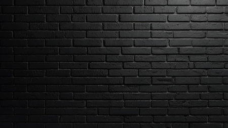 Black brick wall texture background. Black brick wall texture background. Black brick wall backgroundの写真素材