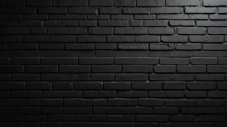 Black brick wall texture background. Black brick wall texture. Black brick wall backgroundの写真素材