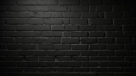 Black brick wall texture background. Black and white brick wall texture backgroundの写真素材
