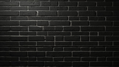 Black brick wall texture background. Black and white brick wall background.の写真素材