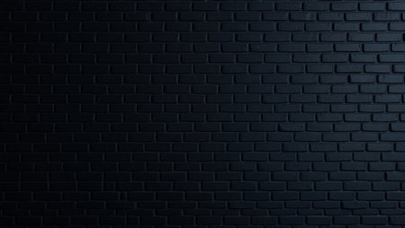 Black brick wall texture background. Dark black brick wall texture background.の写真素材