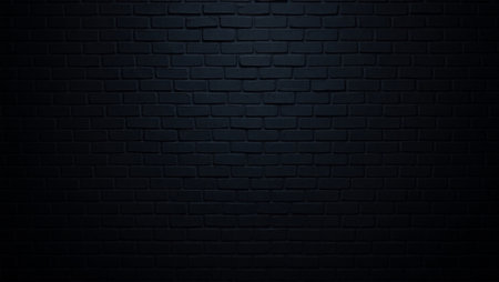 Black brick wall texture background. Black brick wall texture. Black brick wall background.の写真素材