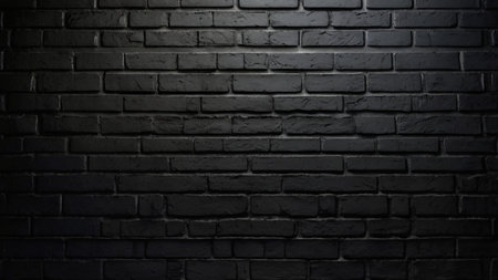 Black brick wall texture background. Black brick wall texture background. Black brick wall texture background.の写真素材