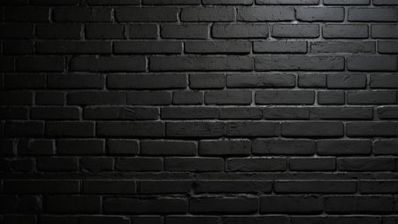 Black brick wall texture background. Black brick wall texture. Black brick wall backgroundの写真素材