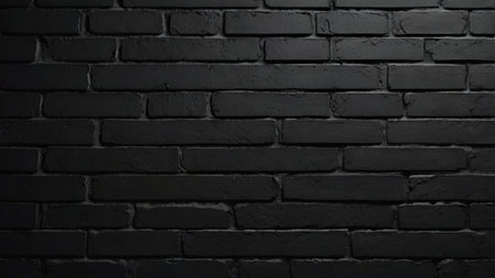 Black brick wall texture background. Black brick wall texture background. Black brick wall backgroundの写真素材