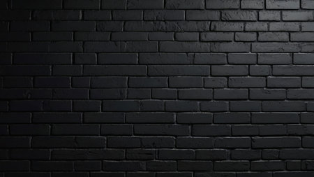 Black brick wall texture background. Black brick wall texture background. Black brick wall backgroundの写真素材