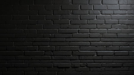 Black brick wall texture background. Black brick wall texture background. Black brick wall texture background.の写真素材