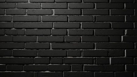 Black brick wall texture background. Black and white brick wall background.の写真素材