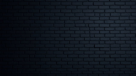 Black brick wall texture background. Dark blue brick wall texture background.