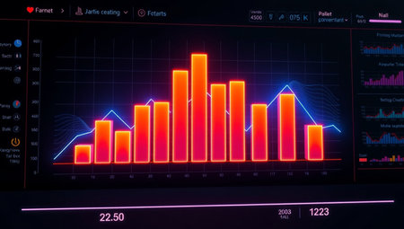 Stock market data on LED screen. Abstract stock market data on LED display. Stock market data on LED...