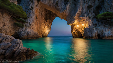 Caves on Zakynthos island, Greece.