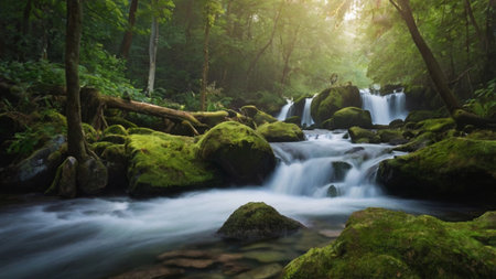 Waterfall in deep forest at Phu Soi Dao National Park, Thailand