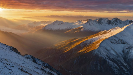 Sunset in Cordillera Blanca, Peru, South America