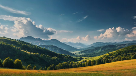 beautiful summer landscape in the Carpathian mountains. Ukraine, Europeの写真素材