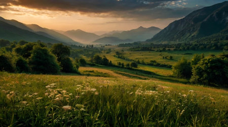 Beautiful summer landscape in the mountains. Ukraine, Europe. Beauty world.