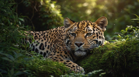 Leopard in the jungle of Sri Lanka