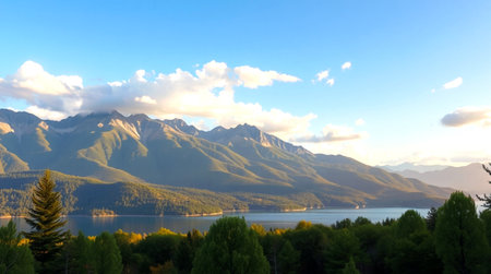 Sunset over Lake Wakatipu, Queenstown, New Zealand